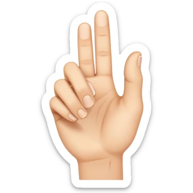 Uma mão apontando com o dedo indicador pra palma de outra mão  sticker