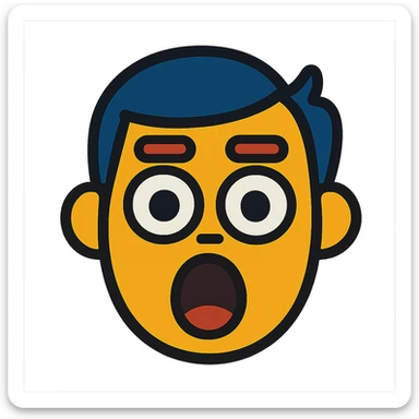 surprised face sticker