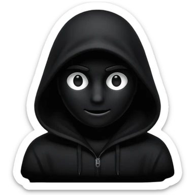 Shadowy figure all blacked out sticker