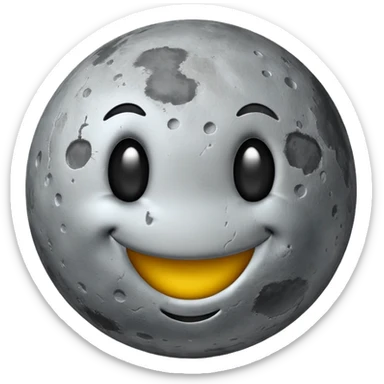 planet mercury smiley face sticker