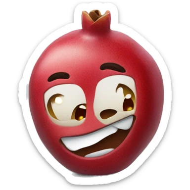 a  single pomegranate sticker