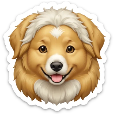 Golden retriever Great Pyrenees mix dog  sticker