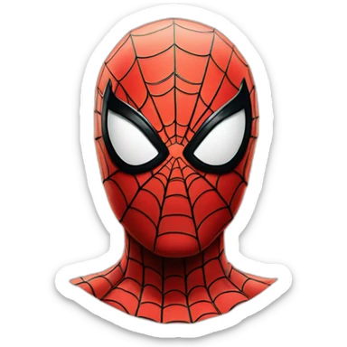 spider mans face sticker