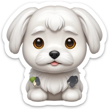 white maltese sticker