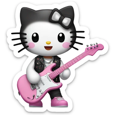 Hello kitty rockstar sticker
