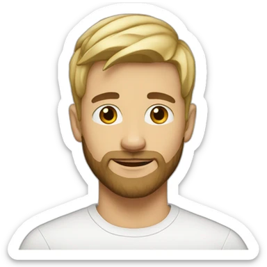 Young-man-short-blonde-hair-brown-beard sticker