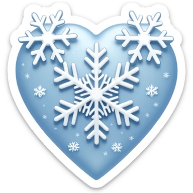 heart with a snowflake sticker