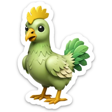 mine craft baby zombie sitting on top of mine craft chicken  sticker