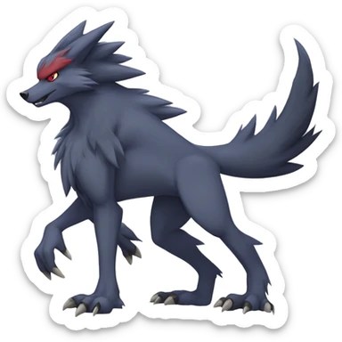 Zoroark-Lombax-Sergal-Vernid-Fakemon full body sticker