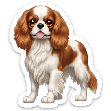 dog Cavalier King Charles Spaniel full body sticker