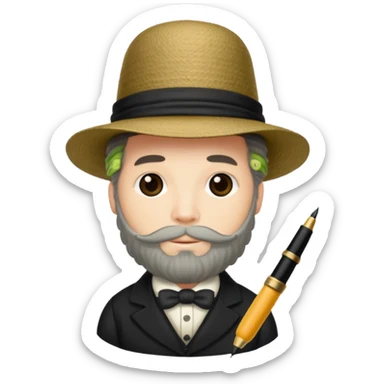 Herman .melville as a silk worm. sticker