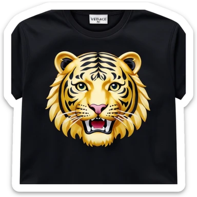Black tiger print utra realistic detailedVersace Jeans Couture
logo-print T-shirt sticker