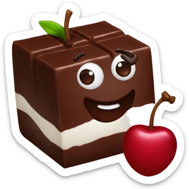 chocolate with cherry  sticker