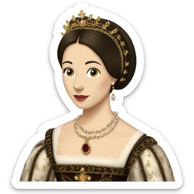 Anne Boleyn Tudor pretty detailed  sticker