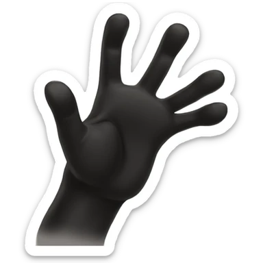 black labrador high five paw sticker