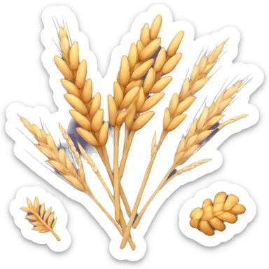 Dried flowers and wheat sticker