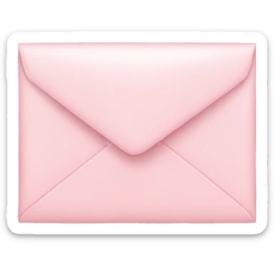 light pink heart envelope sticker