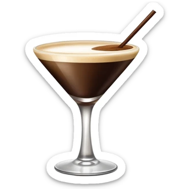 espresso martini with foam and no straw sticker