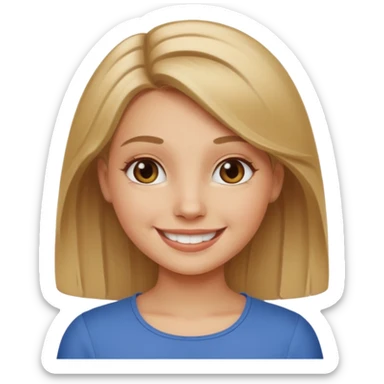 Make a dark blonde polish girl  sticker