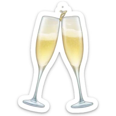 Champagne Glasses Cheers christmas sticker