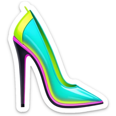 neon cyberpunk style 
stiletto sticker