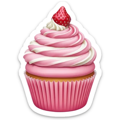strawberry vanila cupcake sticker