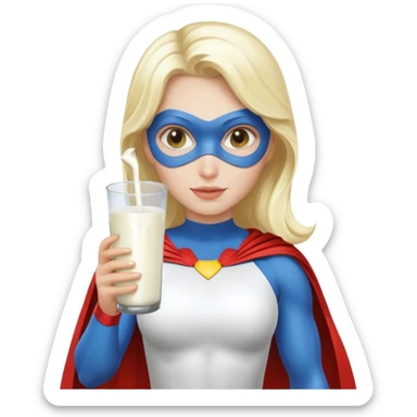 Milk themed women super hero sticker