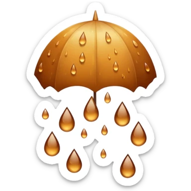 Lots of brown rain drops  sticker