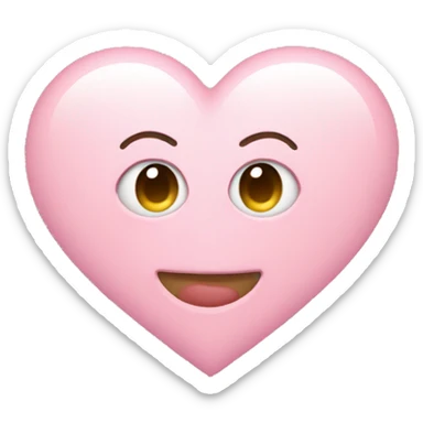 Light pink heart eyes with braces  sticker