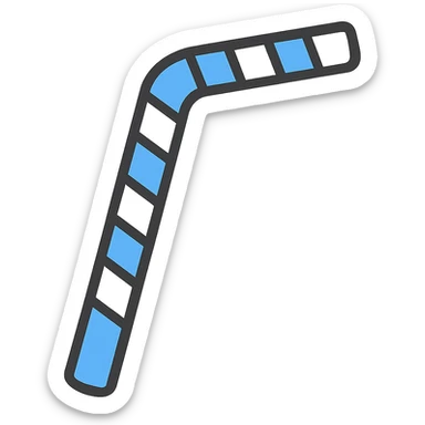 Change the straw to blue and white stripes, keep minimal icon style, keep background transparent. sticker