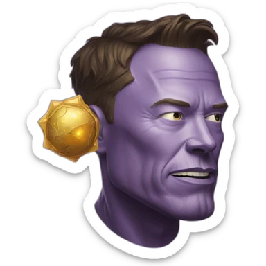 Elon musk as thanos sticker