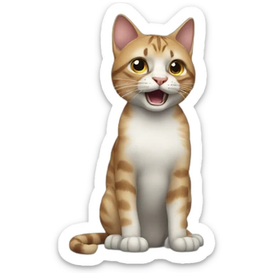 Cat who slap will smith sticker