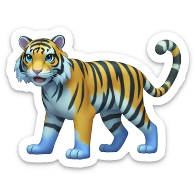 Blue-striped Tiger-Fakémon-Pokémon full body sticker