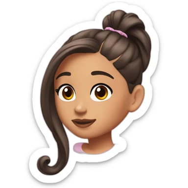 Ariana Grande with high ponytail sticker