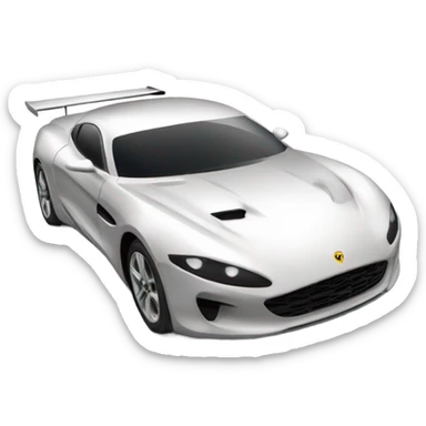 An elegant sports car crossing the finish line sticker