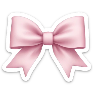 Soft pink bow sticker