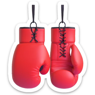 A pair of boxing gloves padded and rounded sticker