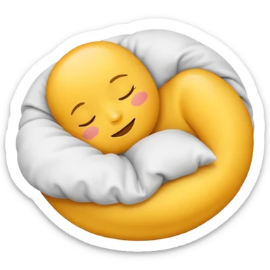 Yellow emoji napping  sticker