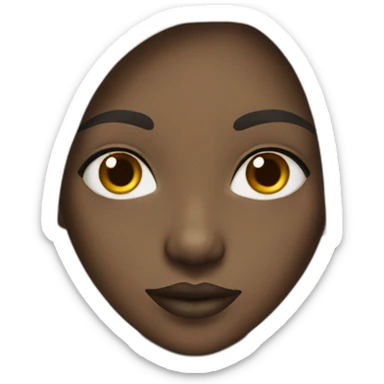 semi dark skin girl with septum in nose and hidden  dark hair coloring sticker