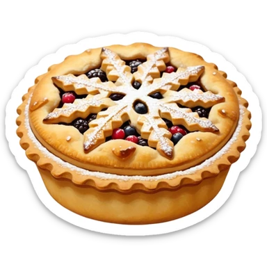 Christmas mince pie sticker