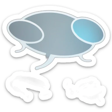 3 speech bubbles that are directed in the came direction sticker