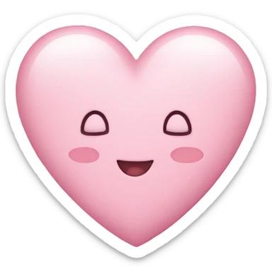 cute light pink heart sticker