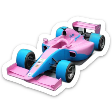 Alpine f1 car pink and blue  sticker