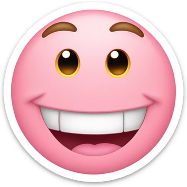 Cute pink emoji  sticker