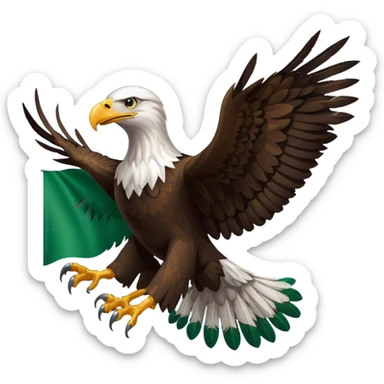 Eagle with Nigerian flag  sticker