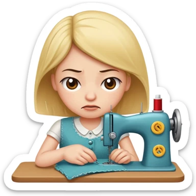 unhappy sewing master sticker