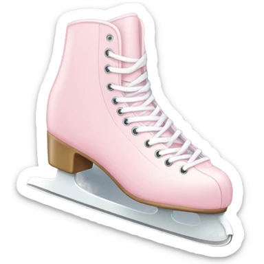 pastel pink ice skates sticker