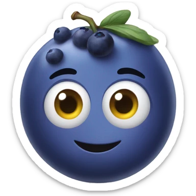 Blueberry wearing pink dress  sticker