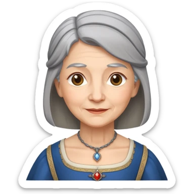 The kind and amiable grandmother in medieval fairy tales sticker