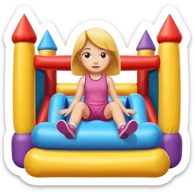 girl-sitting-in-bouncy-house sticker